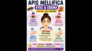 👀 Puffy Eyelids? Think Apis Materia Medica in 60 Seconds 📚 BHMS Quick Revision⚡One Minute One Remedy