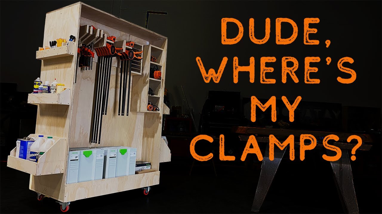 The ULTIMATE Mobile Clamp and Storage Cart! / Shop organization YouTube