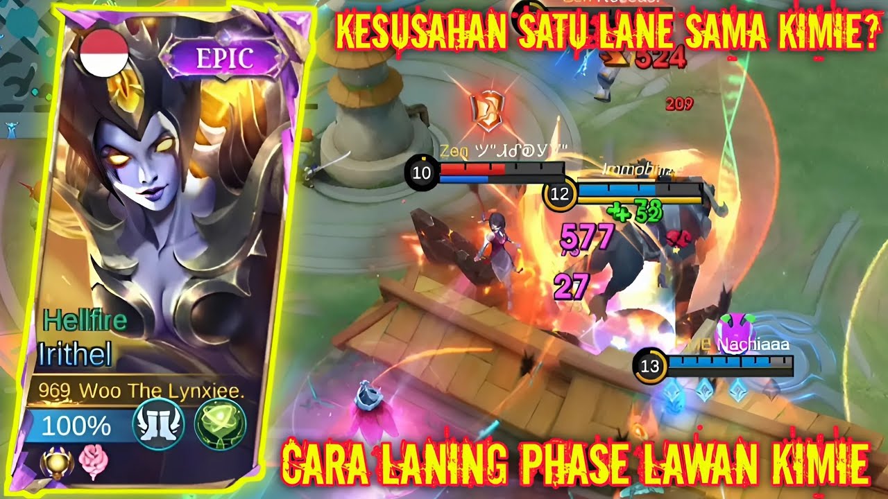 TUTORIAL LANING PHASE GOLD LANER | CARA LANING PHASE IRITHEL GOLD LANER | EMBLEM DAN BUILD IRITHEL