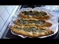 Türkische Pide mit Spinat-ispanakli pide/meinerezepte