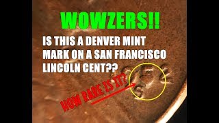DIE BREAK IN THE SHAPE OF A DENVER MINT MARK??  Rare Lincoln Penny Error?