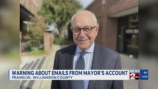 Warning about suspicious emails sent from Franklin mayor