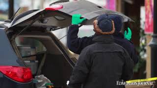 Raw: Police at a scene in Fort Saskatchewan related to multiple homicides