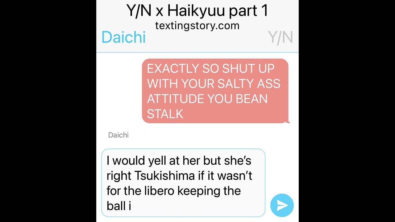 Haikyuu x Y/N text story part 1