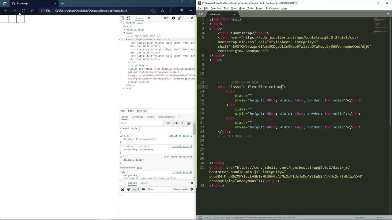 9. 4 3 Flex box in bootstrap YouTube