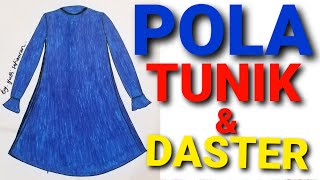 POLA TUNIK / DASTER simple dan mudah di pelajari