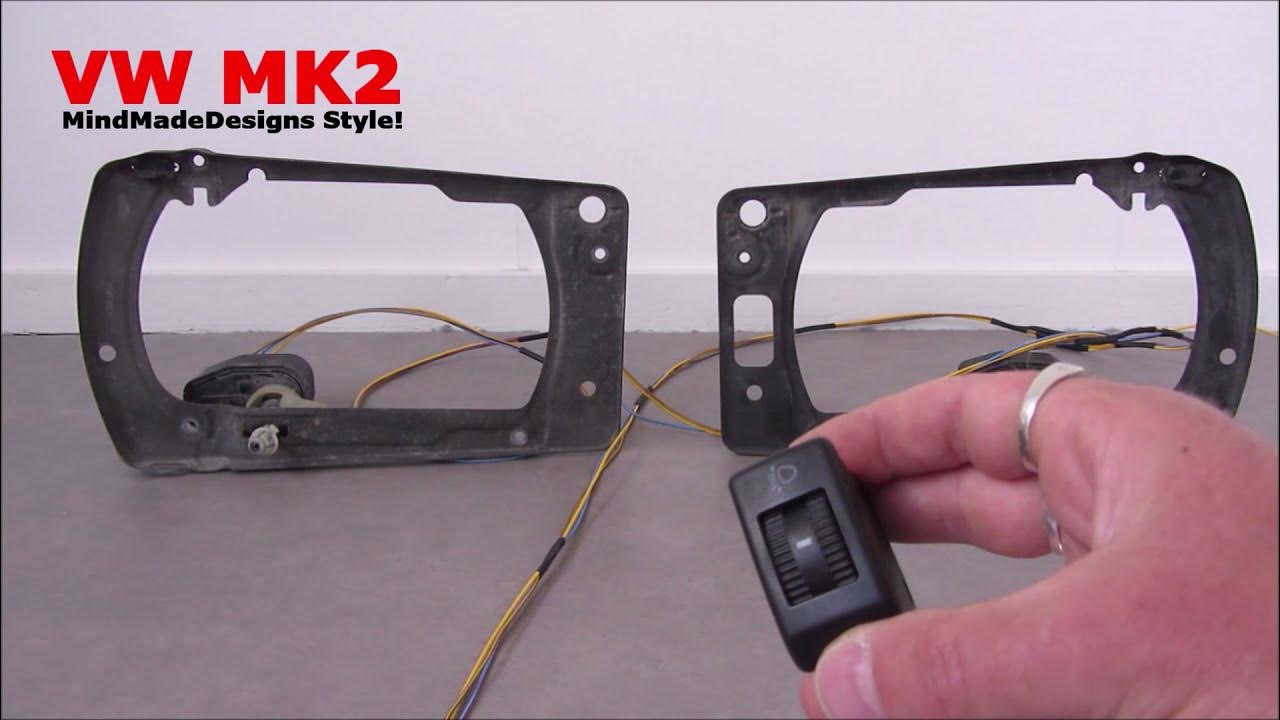 Headlight level adjustment motor wiring diagram wire harness - YouTube