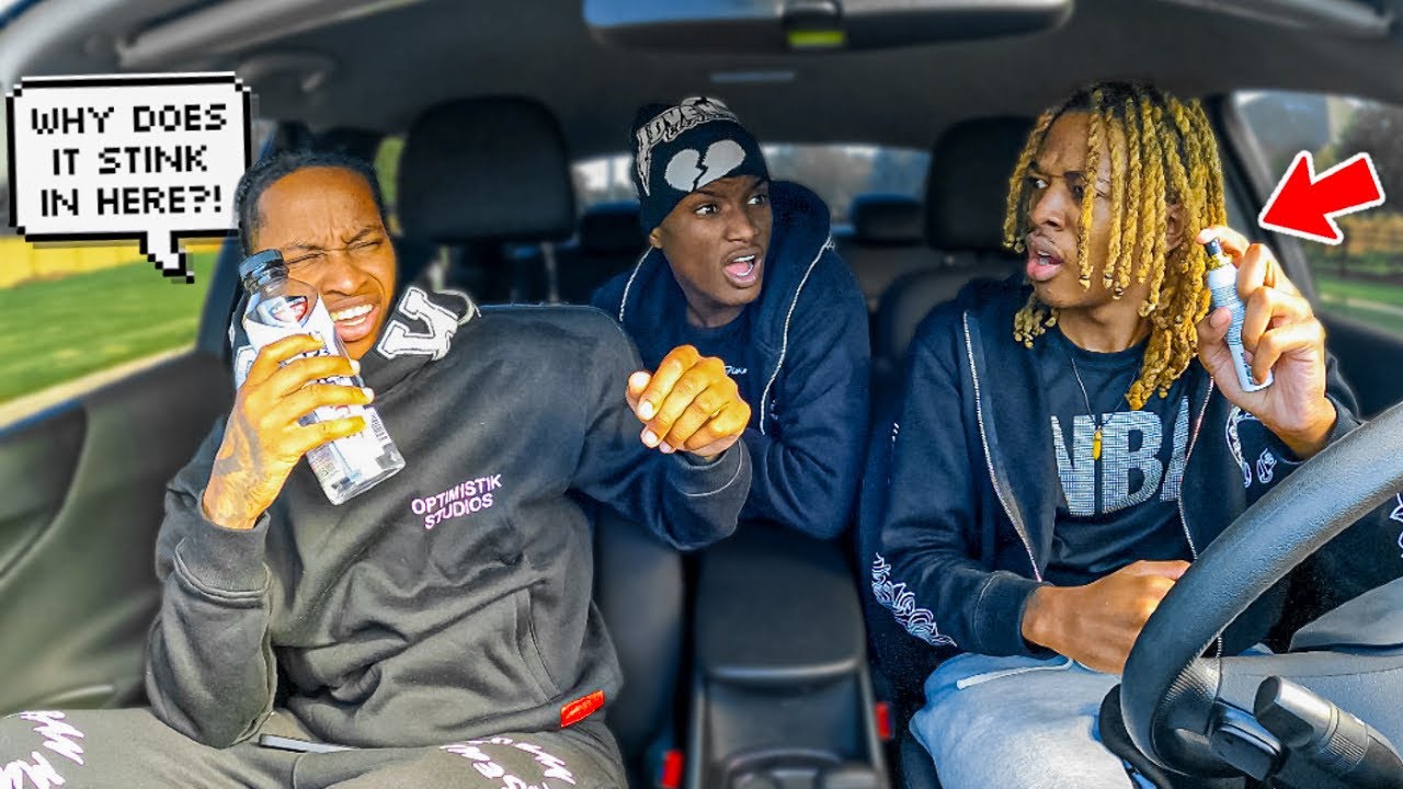 EXTREME FART SPRAY PRANK ON JAZZ & LOADED!