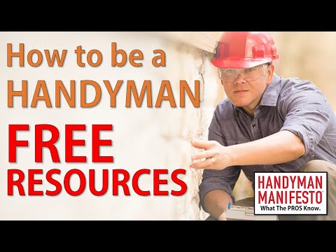 How to be a Handyman FREE Resources by Handyman Manifesto https://youtu.be/aVTtuPQfQ4I