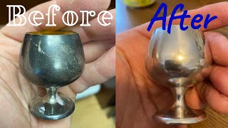 Sterling Silver Cordial Cup For $1 Transformed From Gross To Glamorous. #shorts