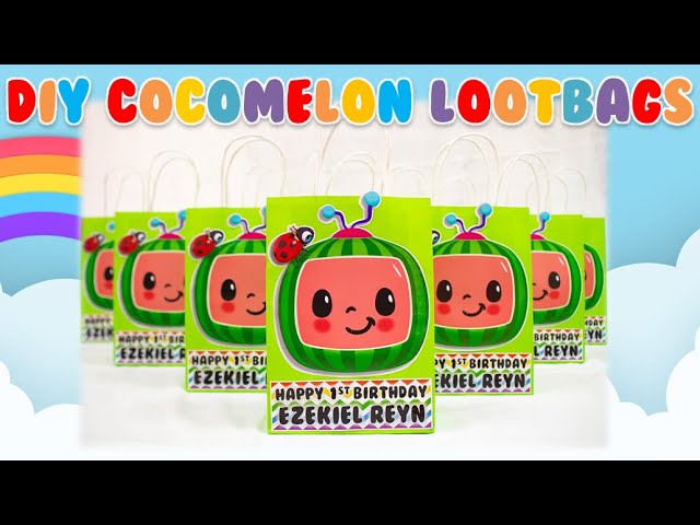 HOW TO MAKE COCOMELON GIFT BAG  DIY COCOMELON GIFT BOX TUTORIAL  #giftboxdiy #cocomelon #giftbag 