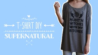 Делаем футболку со "сверхъестественным" принтом! | Supernatural fan T-shirt tutorial DIY Делаем футболку со "сверхъестественным" принтом! | Supernatural fan T-shirt tutorial DIY