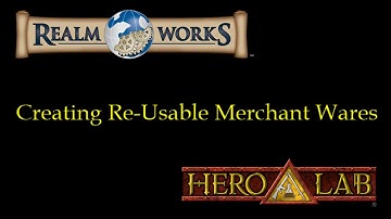 Realm Works - Managing Merchants and their Wares