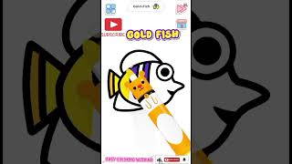 So Satisfying! Coloring This Gold Fish 🐠ASMR 😍 #shorts