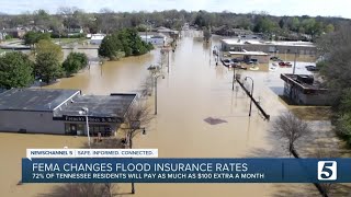 FEMA's changes to flood insurance may make rates more fair, but they'll cost most Tennesseans more