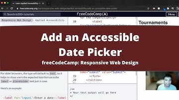 Add an Accessible Date Picker (Applied Accessibility) freeCodeCamp tutorial