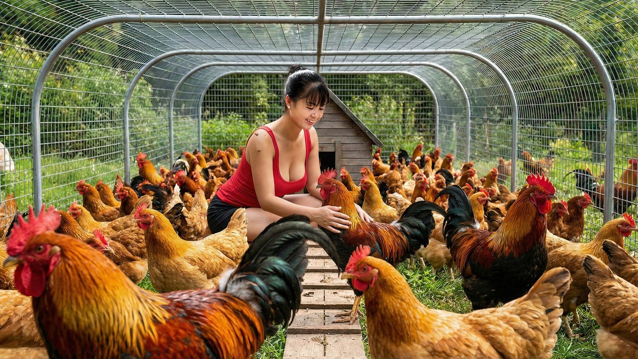 [TIMELAPSE] -- 888 Days Harvesting A Lot Of Chicken, Guinea fowl, Green Apples Go to Sell