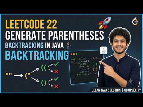 Generate Parentheses | LeetCode 22 | Java Backtracking Solution | Interview Prep#coding #developer 