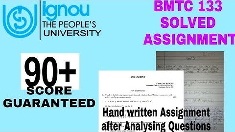 BMTC-133 SOLVED ASSIGNMENT 2021-22 /Bmtc 134 SOLVED ASSIGNMENT // BMTC 134 SOLVED ASSIGNMENT 2021-22