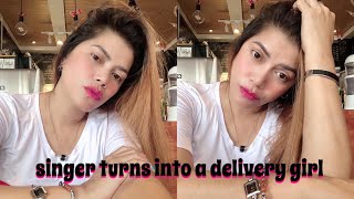 singer turns into a deliver girl || bingkat