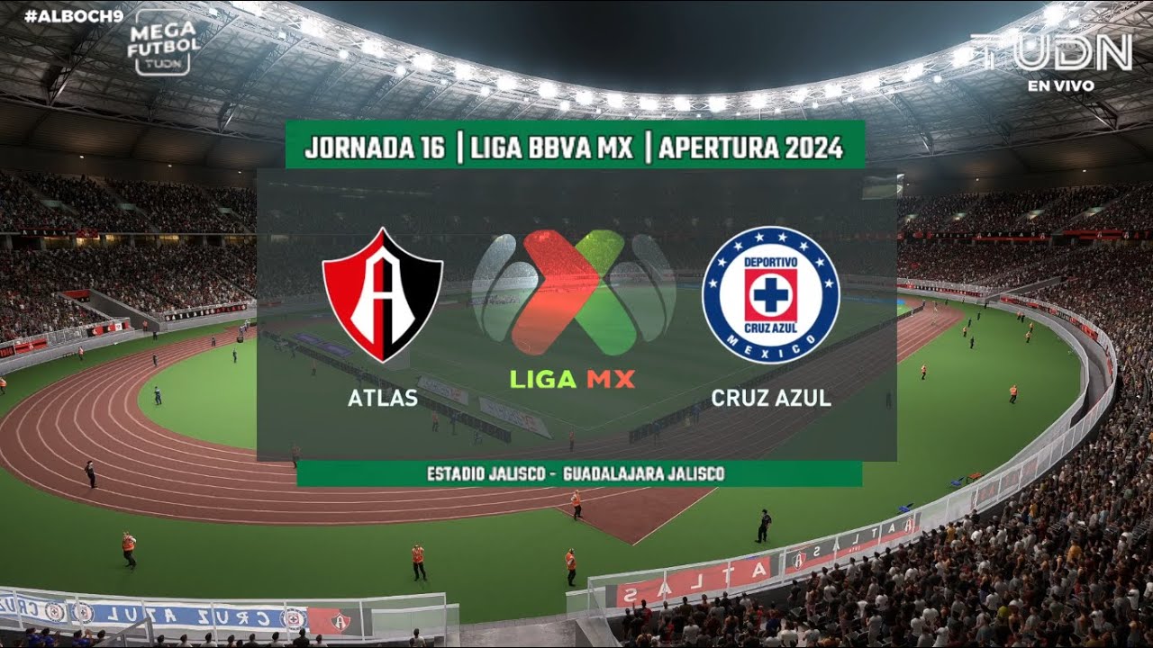 Atlas vs Cruz Azul | Jornada 16 LIGA BBVA MX | APERTURA 2024 | FIFA ...