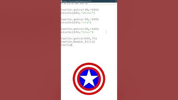 How to Create 🌈Avengers Logo Using 🐍Python Turtle🐢 💖SUBSCRIBE💖 #short video #python #programming
