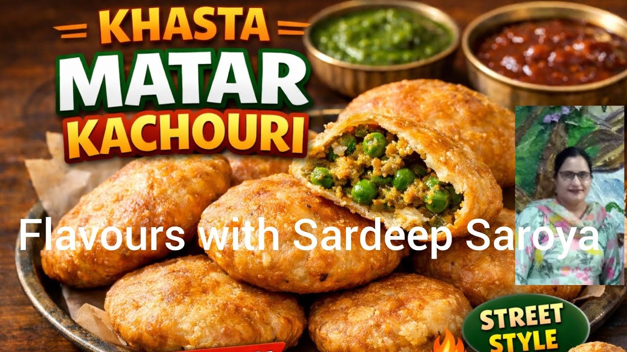 Khasta Matar Kachori! Crunchy & Spicy ! Street Style