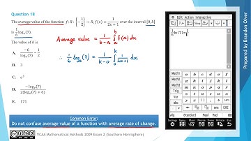 VCAA Mathematical Methods 2009 Exam 2   MC Question 18
