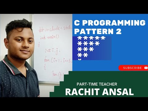C PROGRAMMING LANGUAGE  || PATTERN PROGRAM - 2