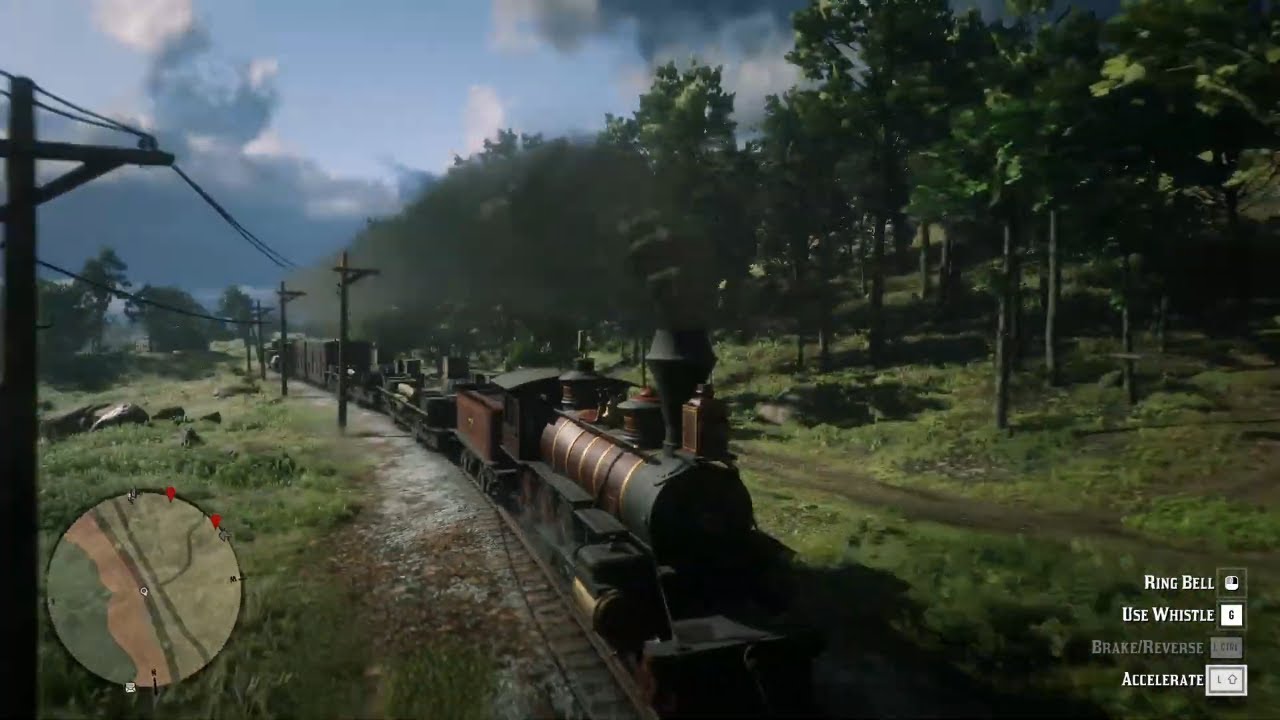 Driving a Train in Red Dead Redemption 2 - YouTube