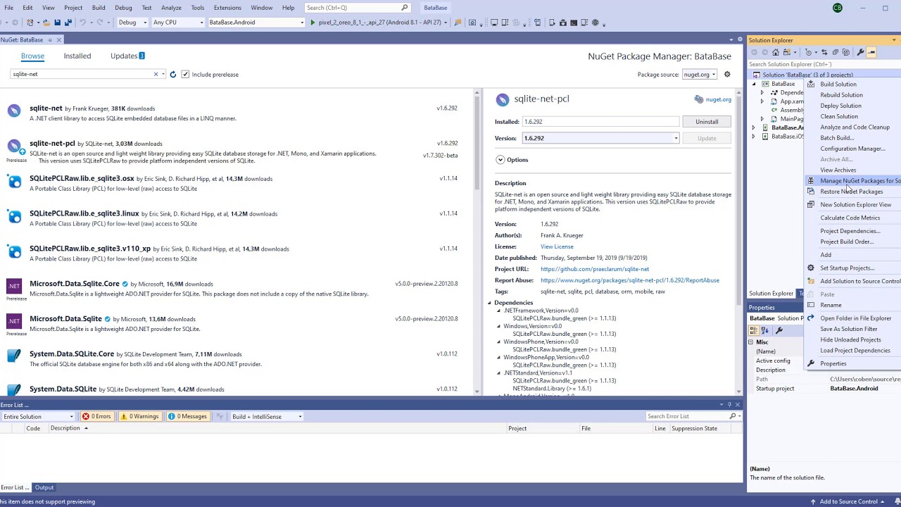 SQLite Xamarin - YouTube