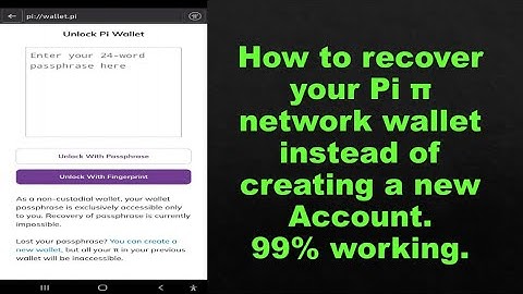 How to recover pi π wallet passphrase 2025@PiCoreTeam