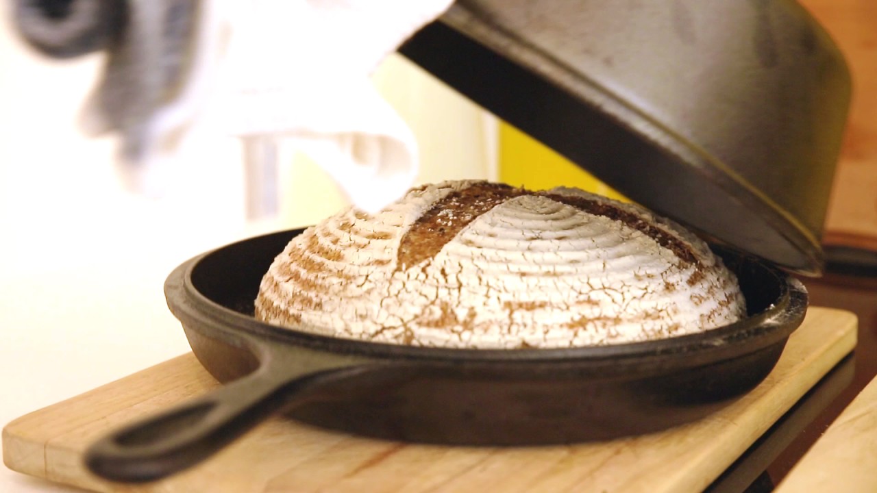 Roast bread with cast iron combo cooker 