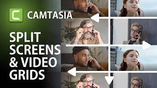 Video grids in Camtasia by cutting, moving, cropping, resizing | Camtasia 2021 Split video Tutorial