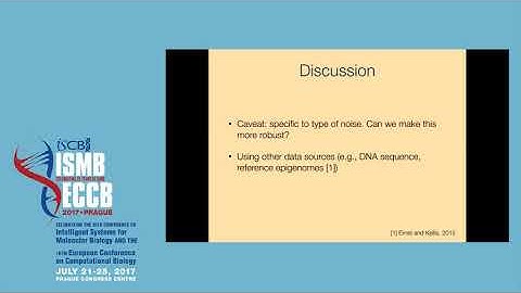 Denoising Genome-wide Histone ChIP-seq with... - Pang Wei Koh - RegGen - ISMB/ECCB 2017