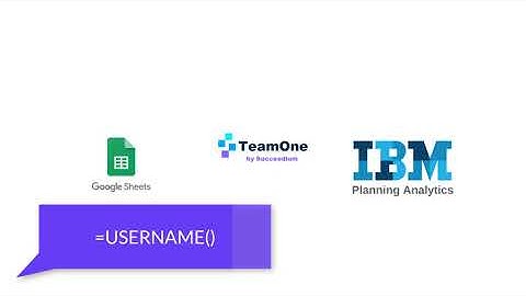 Google Sheets USERNAME() function to get the current IBM Planning Analytics user name | TeamOne