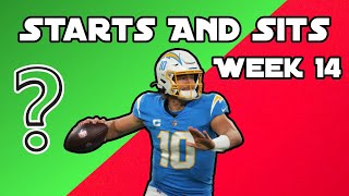Week 14 Starts and Sits!