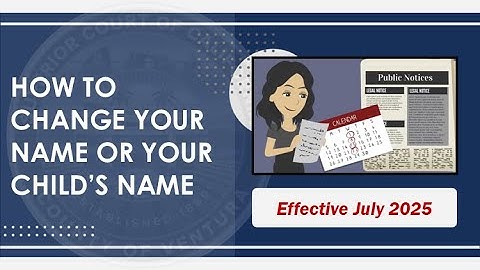 How to Change Your Name or Your Child
