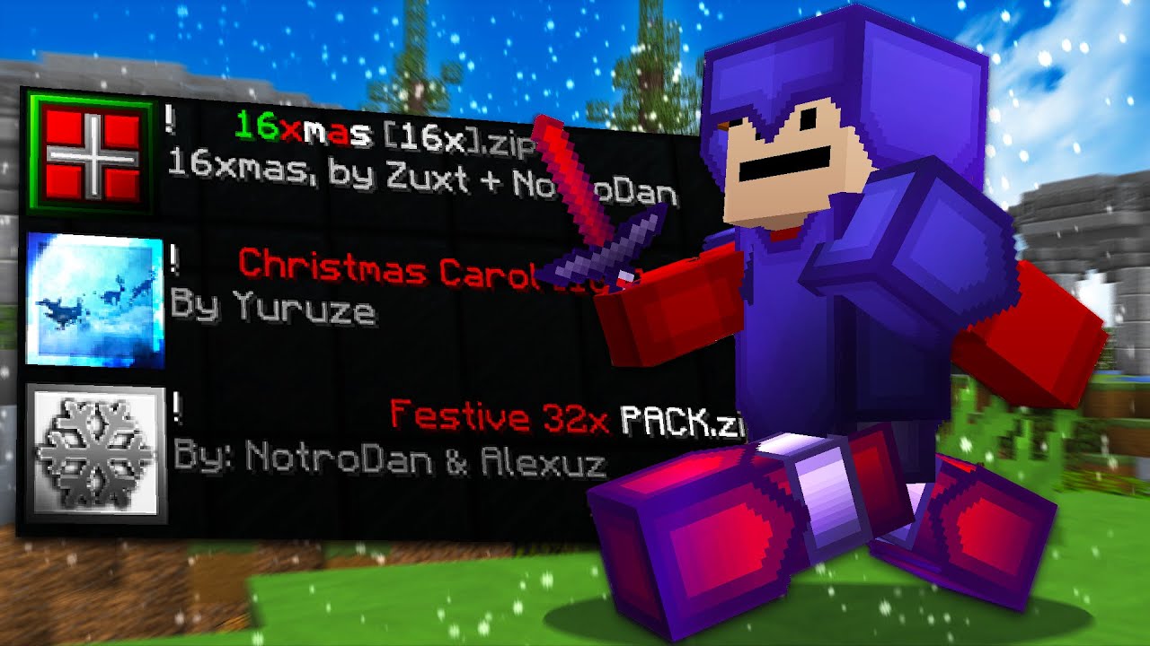 Bedwars with 3 CHRISTMAS Texture Packs