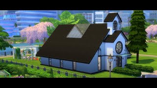 Sims 4 Country Side Church Speed Build (No CC's)