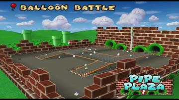 Mario Kart Double Dash: Balloon Battle - Pipe Plaza (4 Player)