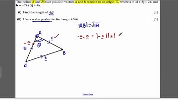 Core 4 OCR Jan 2007 Q3 - Vectors Questions(1)