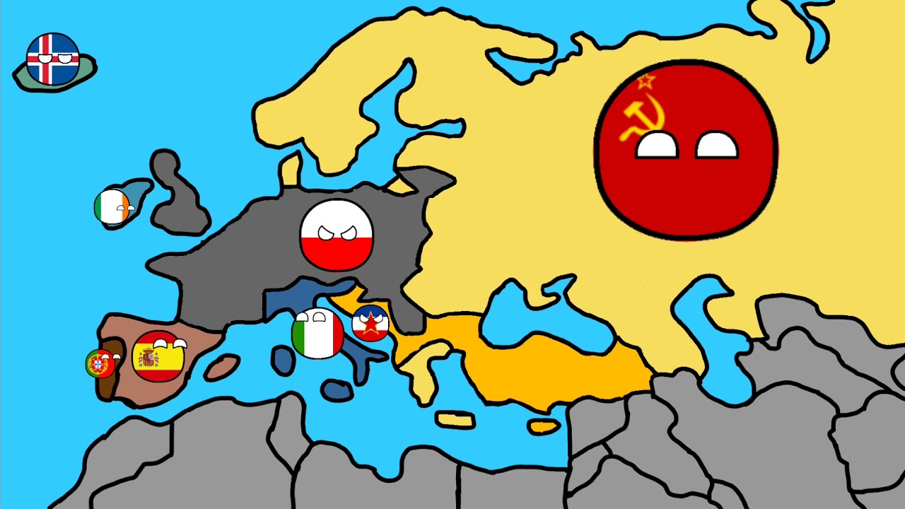 Карта европы с кантриболз