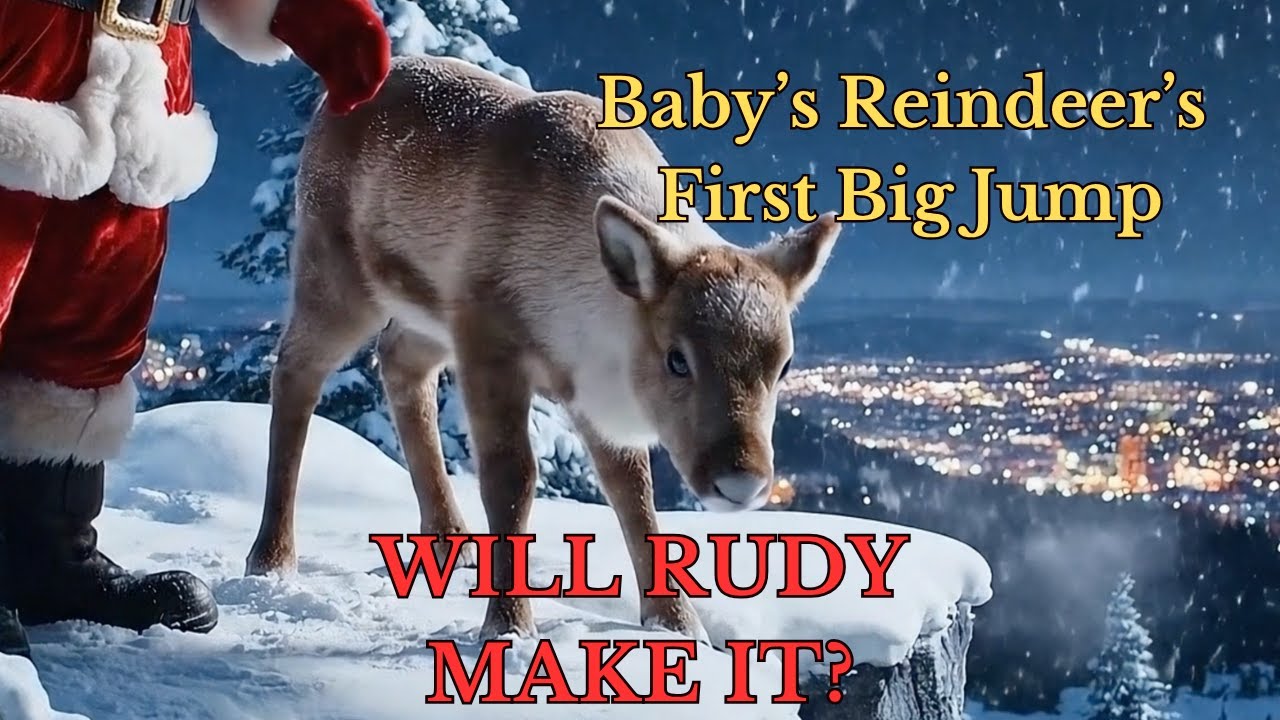 Baby Reindeer’s First Big Jump! 🦌 Will Rudy Make It? Baby Reindeer’s First Big Jump! 🦌 Will Rudy Make It?
