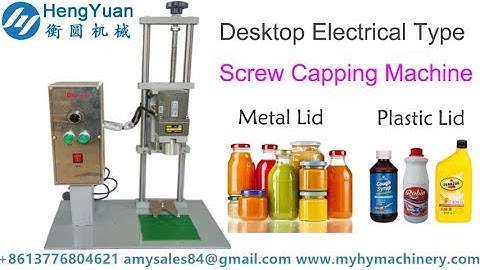 Desktop electrical power semi automatic single head screwing capping machine