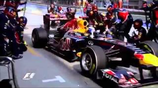 Jenson Button drives into Red Bull pit !!!