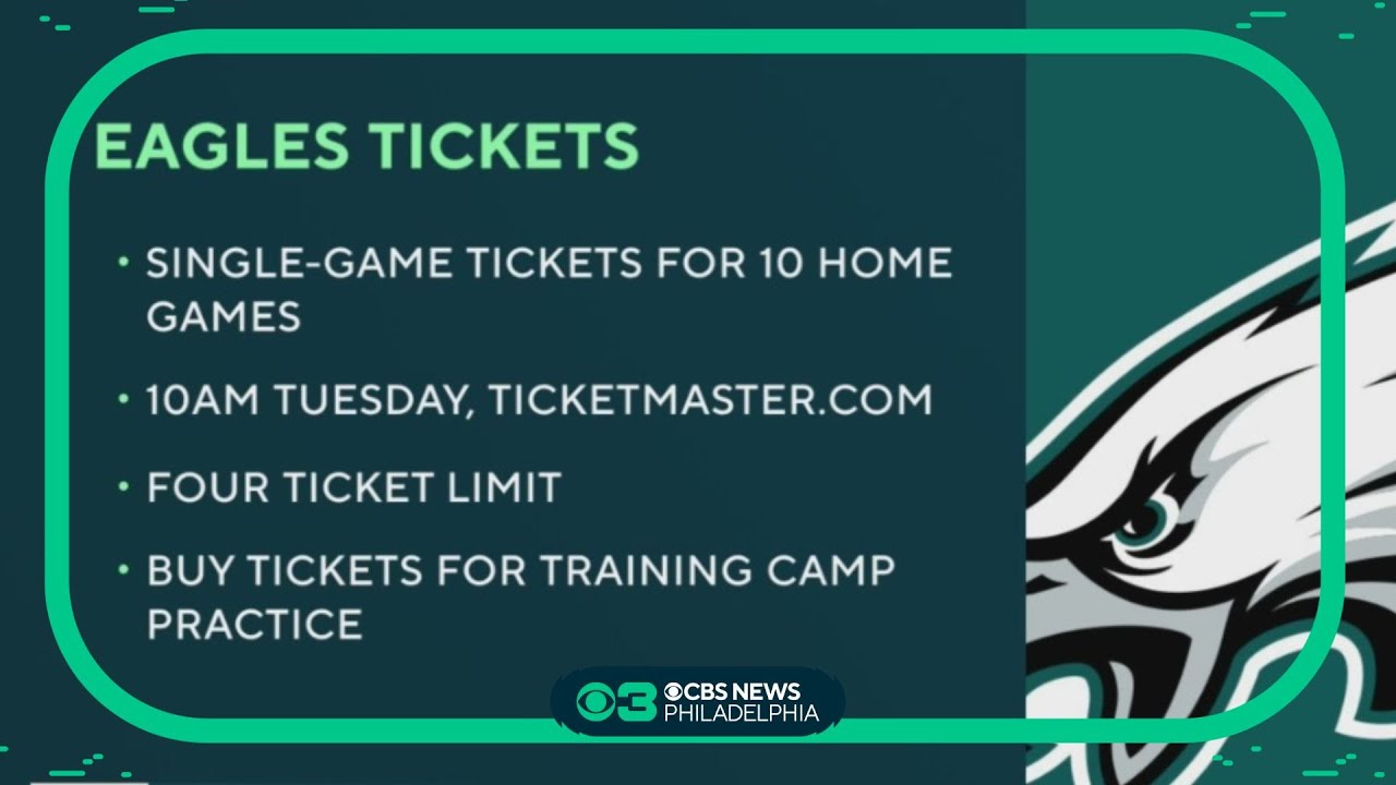 Eagles single-game home tickets on sale Tuesday 