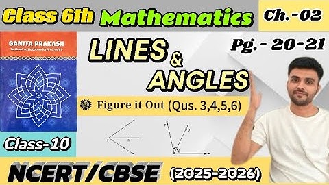 Figure it out (Pg. 20 & 21) / Lines and Angles / Class 6th Mathematics with Rohit Sir