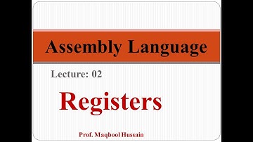 Assembly Language Lecture no 02 Register