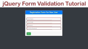jQuery Form Validation Tutorial